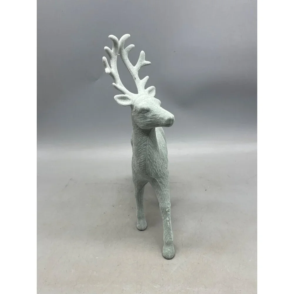 2021 Wonder shop Target Flocked blue reindeer Christmas Decor 13